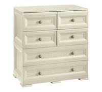 Tontarelli S.p.A. CASSETTIERA 4 CASS. Piccoli, 2 Grandi Mobile Contenitore, Angora, 79x47x85.5 cm