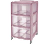 Cassettiera Tontarelli Bambù 3 cassetti alti 39,5x38,5x67 cm Assortito