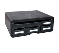 Cassettiera Toolbox - 27x35,5x13,5 cm - 4 cassetti - nero - Exacompta