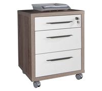 CASSETTIERA UFFICIO 3 CASSETTI LINEA 'CHANIA' cm. 45 x 48 x h.63 - cemento/bi...