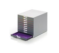 Cassettiera Varicolor - 28 x 35,6 x 29,2 cm - 10 cassetti - Durable