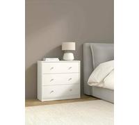 Dmora - Cassettiera Vivienne, Settimino multiuso, Comò camera da letto, Mobile con cassetti, 72x30 h68 cm, Bianco