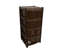 CASSETTIERA VULCANO 4 CASSETTI Cm 38x38xH.80 COLORE WENGER MOKA