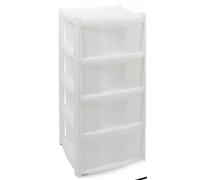 CASSETTIERA VULCANO DUPLAST 4 CASSETTI 39x39 - H. 80 CM BIANCO