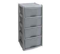 CASSETTIERA VULCANO DUPLAST 4 CASSETTI 39x39 - H. 80 CM GRIGIO