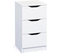 Inter Link - Cassettiera - 3 cassetti - Credenza - Melaminico - Bianco - Cassetti con maniglie incassate - Westphalen 3