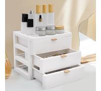 Cassettini da tavolo, organizer per scrivania, scatola portaoggetti per bagno con 3 cassetti, organizer per cosmetici, organizer per cassetti per ufficio, minicomò, scatola portaoggetti A4, per libri