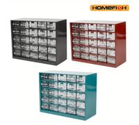 CASSETTIRRA DA OFFICINA CON 25 CASSETTI PER COMPONENTI PER MINUTERIA TRASPARENTI