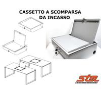 Cassetto a Scomparsa da Incasso per piano Scrivania Porta Notebook SMART WORKING