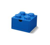 Cassetto da scrivania LEgO con 4 pomelli, contenitore impilabile, blu