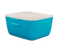 Cassetto da scrivania Leitz Cosy con 2 scomparti e vassoio superiore blu