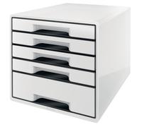 Cassettiera Drawer Cabinet Cube 5 - 28,7x27x36,3 cm - bianco - Leitz