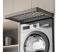 Cassetto estraibile a scomparsa in lega di alluminio per pantaloni, ideale per armadio - Organizer salvaspazio estensibile per pantaloni - Stendibiancheria regolabile in lunghezza per lavatrice