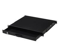 CASSETTO ESTRAIBILE CON MANIGLIA E CHIUSURA A CHIAVE PER ARMADI RACK 19" MISURE