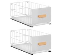 Cassetto estraibile da cucina, 18 cm, profondità di 18 cm, cassetto telescopico, organizer da cucina sotto l'armadio, armadio da cucina