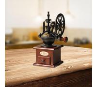 Cassetto in legno con ruota di mulino a vento in stile retrò per macinacaffè