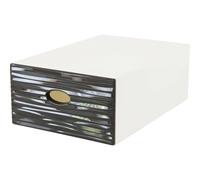 Cassetto in plastica Qbox Wave grafite 28x15x40 cm Grigio