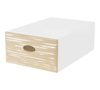 Cassetto in plastica Qbox Wave grigio 28x15x40 cm Grigio