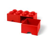 Cassetto-mattoncino a 8 bottoncini rosso LEGO
