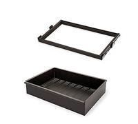 Cassetto Metallico - Kit con Telaio Guide Regolabili, Chiusura Morbida, modulo 800 mm, Realizzato in Acciaio e Alluminio, Colore Moka.