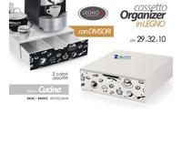 CONTENITORE PORTA CIALDE MAXI Capsule CAFFè CASSETTO CON 3 DIVISORI 293210 CM