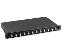 Intellinet Cassetto Ottico 19'' con 12 bussole LC Duplex Multimodale Nero