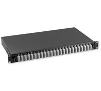 Cassetto ottico 19" 1HE 24 bussole SC Duplex OM2 multimodale nero OEM ILWL SB-DT-24SCDM