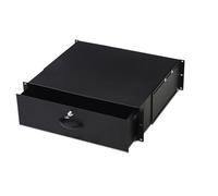 Cassetto Per Armadi Rack 19 Con Serratura 3 Unita' Colore Nero Ral9005-Dimensioni (L/P/A) Mm. 485X480X134