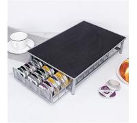 Cassetto per capsule di caffè, porta cialde da caffè con piedini in gomma antiscivolo, compatibile con Dolce Gusto o Vertuo, supporto potente, impilabile, 28 x 42 x 9,5 cm