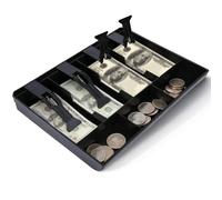 Cassetto per denaro, cassetto contanti con scomparto per banconote e monete, contenitore sicuro, scomparto per banconote, organizer per supermercati, negozi (7 griglie)