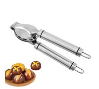 Cassetto per le noci, pinza ergonomica clip | strumento in acciaio inossidabile 304 per marroni, per cucina nocciole castagne