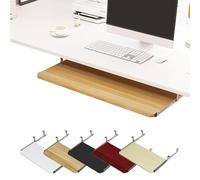 Cassetto per tastiera regolabile in noce, 60 x 27 cm, vassoio scorrevole per tastiera, per casa/ufficio, supporto per tastiera del computer regolabile in altezza, design ergonomico