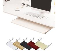 Cassetto per tastiera regolabile per casa/ufficio scorrevole con regolazione in altezza, bianco, 54 x 27 cm, supporto ergonomico per tastiera del computer