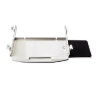 Cassetto per tastiera regolabile sotto la scrivania con tappetino per mouse aggiuntivo, supporto ergonomico salvaspazio per tastiera per uso domestico e ufficio (bianco 95 mm), massimizza l'efficienza