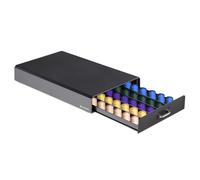 Navaris Cassetto Porta Capsule caffè - Compatibile con Nespresso Lavazza Bialetti - Contenitore 50 Capsule Ø 38 mm - Base Macchina caffè Espresso - Nero