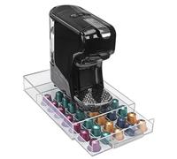 Navaris Cassetto Porta Capsule - Portacapsule in Acrilico - Contenitore Organizzatore per Macchina da Caffè - Facile da Usare senza Installazione - Ideale per Casa Ufficio e Bar