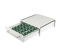 Cassetto Porta Cialde caffè,Porta Capsule per caffè Portacapsule Compatibile con Vertuo - Contenitore 36x Capsule Macchina Espresso-30,5 * 31,5 * 10 cm- (36 pezzi) bianco