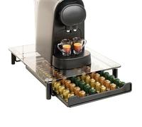 Cassetto porta cialde in vetro temperato compatibile con capsule Nespresso, contiene 60 cialde originali