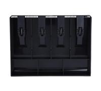 Cassetto Porta Contanti, Cassetto De Contanti Vassoio Per Registratore Di Cassa A 4 Scomparti Cassetto Per Contanti Contenitore Per Contanti Con Clip A Molla (nero)