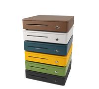 Cassetto portadenaro Olympia M405 metallico giallo 4 banconote 8 monete 12-24V