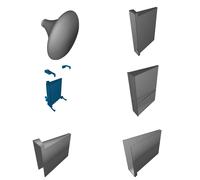 Cassetto Portaoggetti per MOTU Interfaccia Audio Staffa Angolare Rack Kit