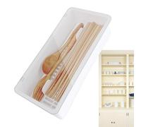 Cassetto portaposate con coperchio, organizer con vassoio scolapiatti, portaposate, organizer per cassetti | Contenitore per posate da cucina