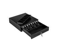 Cassetto registratore di cassa 13quot;2 modi di sblocco Design completamente rimovibile con vassoio for banconote da 4 banconote e 5 monete 2 chiavi incluse Dimensioni compatte(5 Bill 8 Coin)