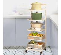 Cassetto scorrevole per cucina e bagno, bianco, 5 x 3 tavole e 2 cesti, soluzione salvaspazio per cucina e arredamento per la casa