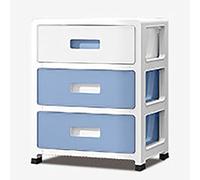 Cassettone Scatole portaoggetti Ruote Plastica Spessa Resistente Scatola Facile montare per Soggiorno Camera Letto Bagno Cucina 3-Tier