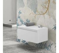 Cassettone sospeso bagno 60 cm bianco lucido Iside