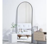 CASSILANDO Specchio a tutta lunghezza 65 "× 22" specchio da pavimento, specchio in piedi liscio ad arco, grande specchio ad arco, specchio da parete per soggiorno camera da letto