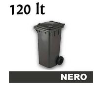 Cassonetto/Contenitore/Bidone per raccolta rifiuti uso esterno 120lt nero