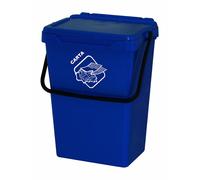 CASSONETTO IN PLASTICA CON COPERCHIO PER RACCOLTA DIFFERENZIATA, 35 LITRI