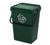 Cassonetto in plastica con coperchio per raccolta differenziata - verde da 35...